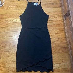 Black fitted mini dress size small